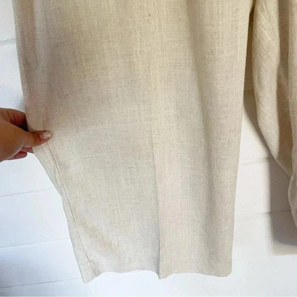 EUC Black Tape_ High Waist Wide Leg Beige Linen Blend Pants Size 2X - Picture 6 of 13
